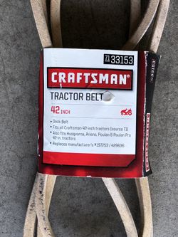 OEM Craftsman Tractor Belt for 42” blade deck tractor Brand New with part number 197253 Primary Mower Belt