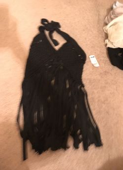 Fringe halter top