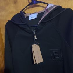 Men’s Burberry Hoodie Zip Up Xl/large