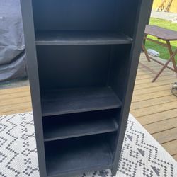 Black Bookcase, Adjustable Shelves