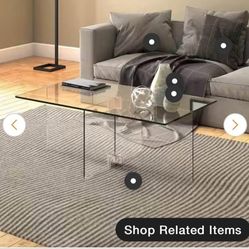 New Glass Coffee Table In Box