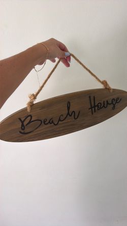 Beach House Wooden Hanging Sign
