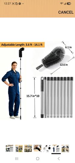 Extendable Gutter/Dryer Vent Cleaning Brush Kit