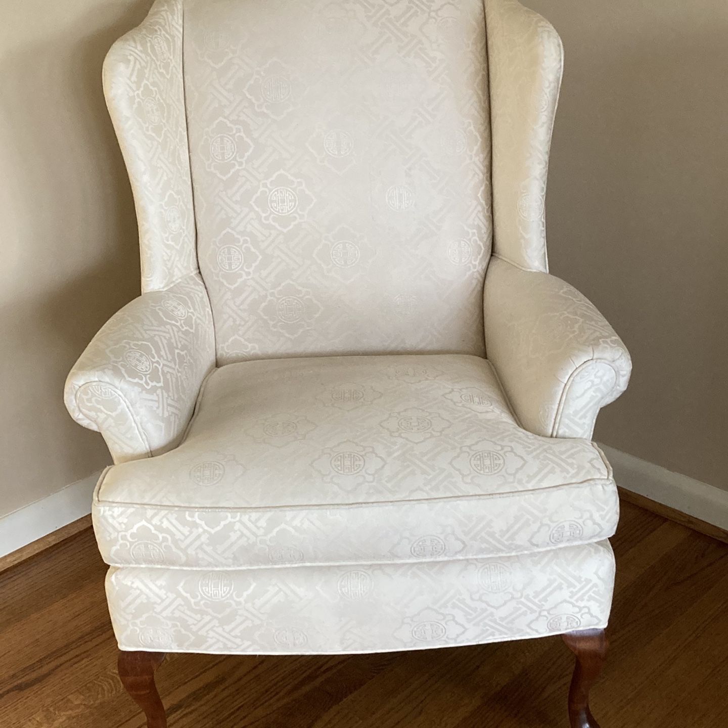 Classic Queen Anne Style Wingback Chair