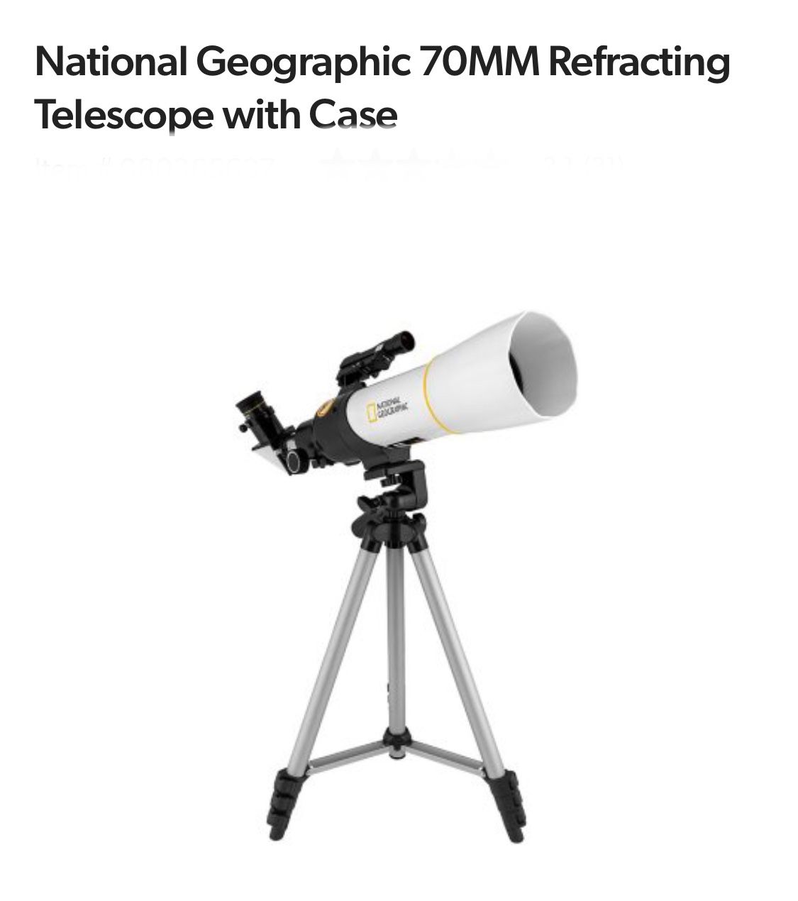 Brand New National Geographic Telescope RT70400-70mm
