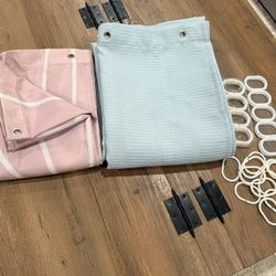 2 Bathroom Shower Curtains 60”W72”L