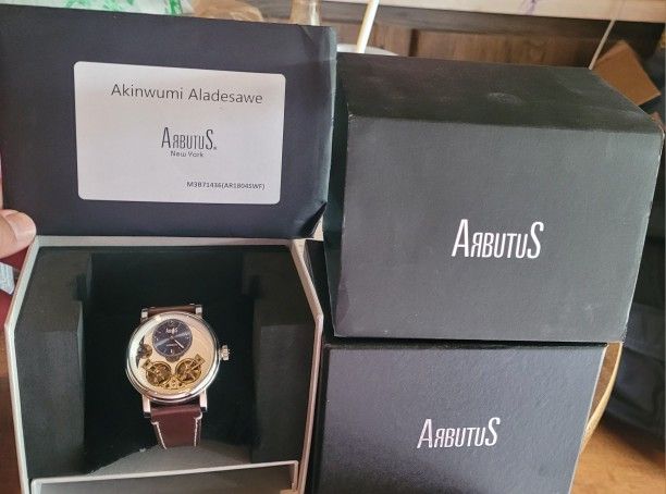 Rare Arbutus Broadway Automatic White Dial Men's Watch