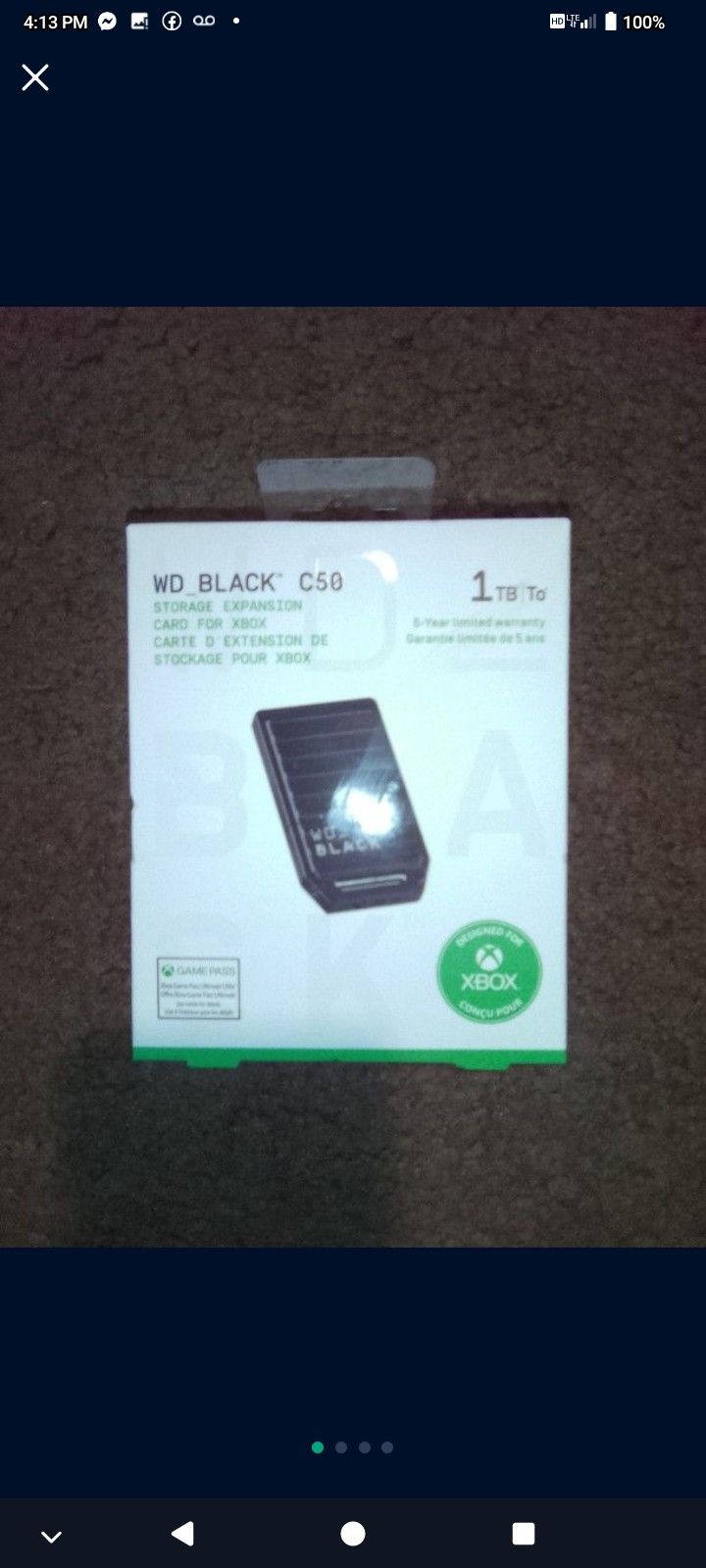 WD - BLACK C50 1TB Storage Expansion Card (Xbox Series X|S)