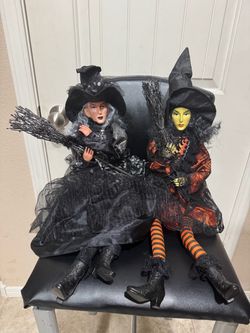 Halloween Witch Figurines Set of Two