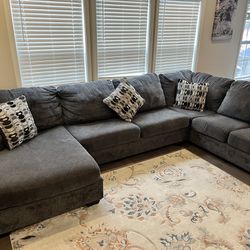 Ashley 3 pieces cross sectional sofa and a recliner!