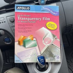 Apollo Ink Jet Printer Transparency Film 8.5" x 11" 50 Sheets CG7031S