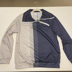 Acegolfs Women’s Quarter Zip Lightweight Golf Jacket Blue White, Size Small