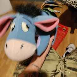 Eeyore Disney Plush With Story Book On His Back