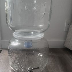 glass water dispenser & 2.5 gal glass jug
