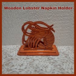 WOODEN LOBSTER NAPKIN HOLDER
