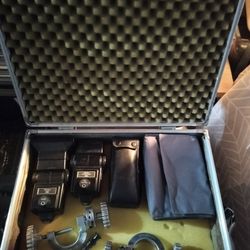 Vintage Photography Camera Case w/Extras