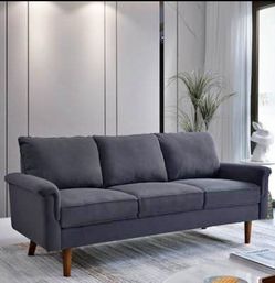 Ovios 71.65-in W Modern Gray 3-seater Sofa with Slipcover