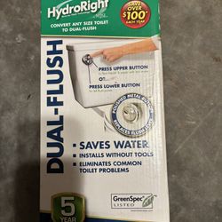 Two HydroRight Dual-Flush Toilet Converters
