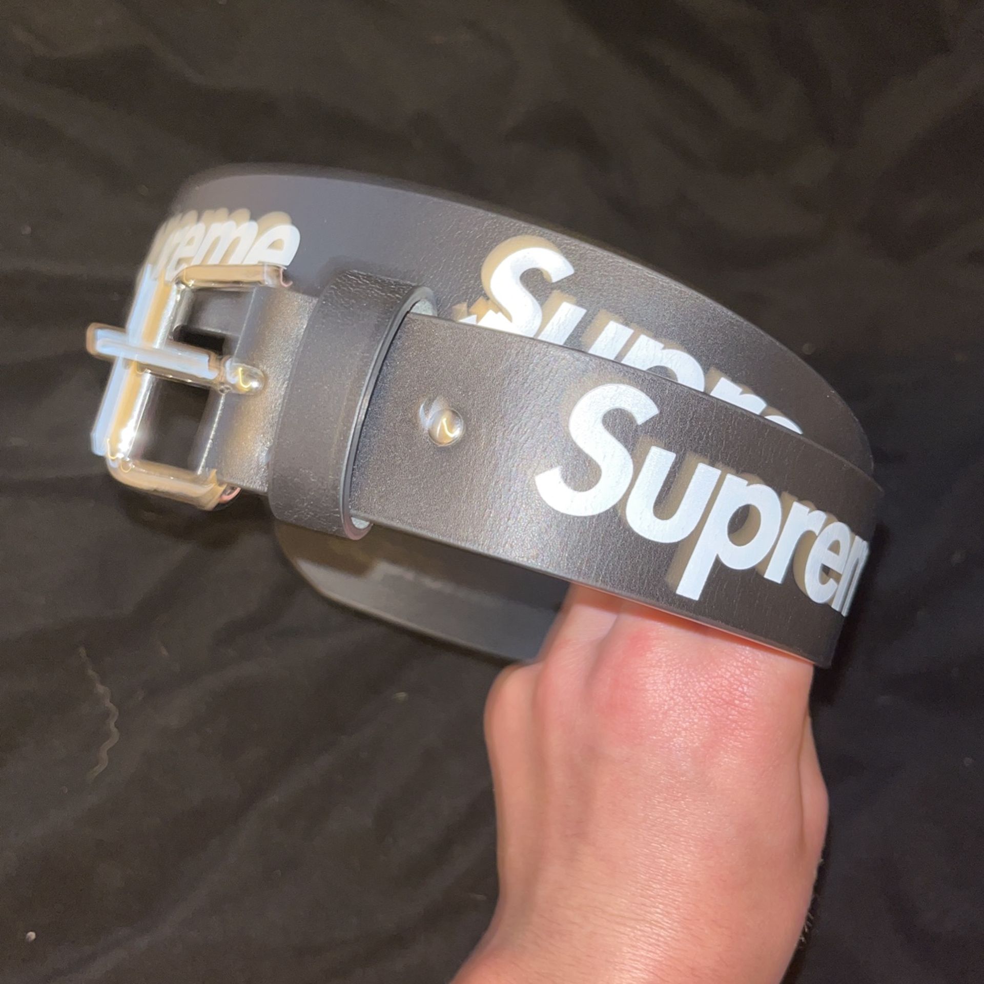 Black And White Supreme Belt