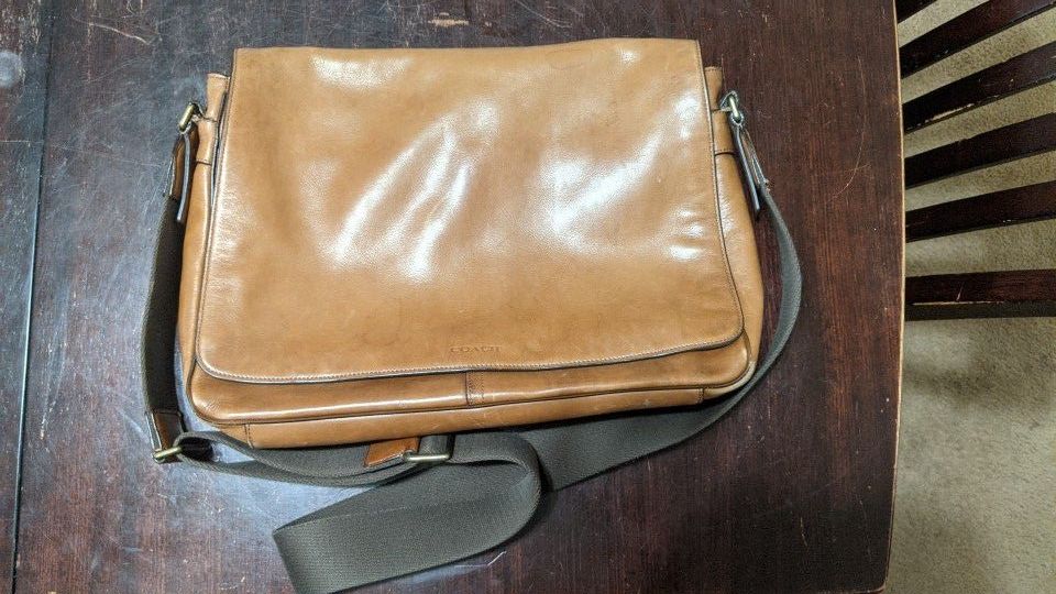 Coach Leather Messenger Bag 