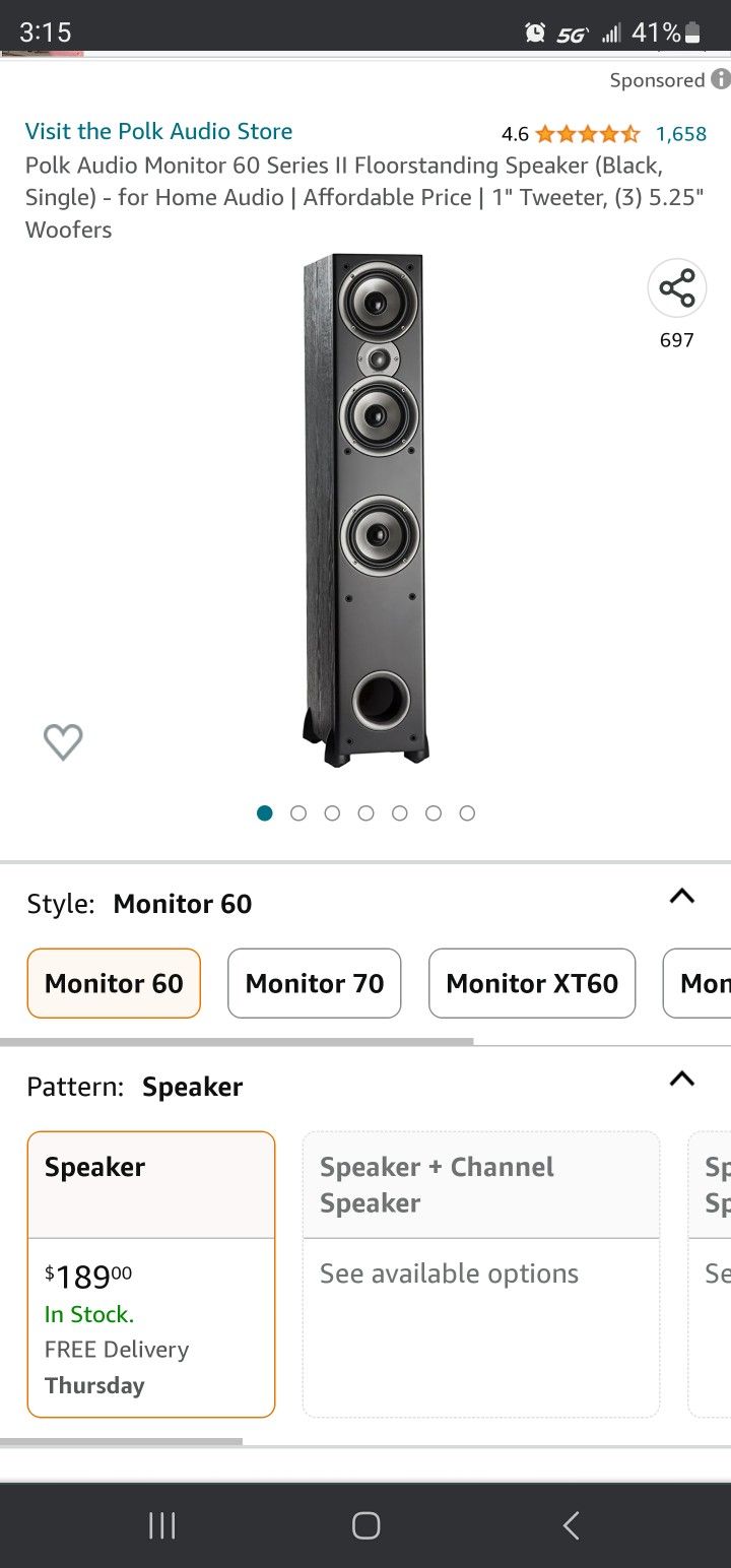 Polk Tower Speakers 