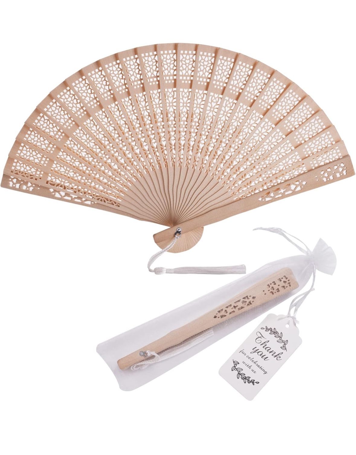 Wooden Hand Fan Wood (set Of 23)