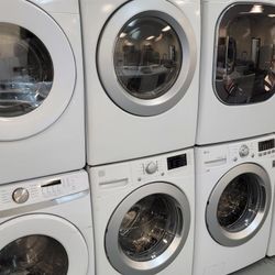 Kenmore Front Loading Washer And Stackable Gas Dryer Set 