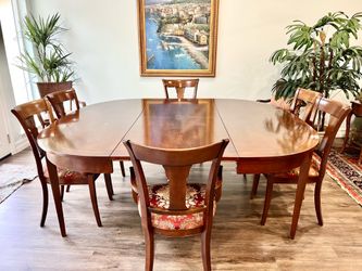 High-end Solid Wood Dining Table set - Handcrafted in France - Expandable