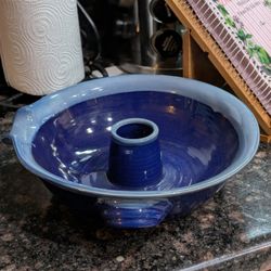 Tumbleweed Beautiful Blue Pottery Chicken Cooker