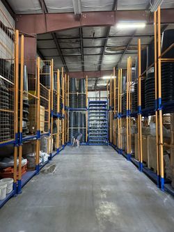 Must Go! Warehouse shelves Heavy-Duty Steel Units - 5ft x 5ft with Stacking Capability