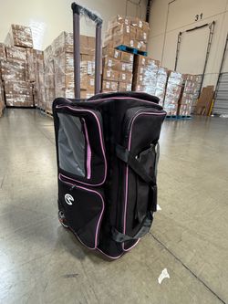 28" Dance Bag with Garment Rack | Upgraded Stable System & Fabric | More Lightweight & Wear-Resistant | Ideal Competition Rolling Duffle Bag | Black/P