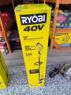 Weed eater Ryobi 40v battery and charger included