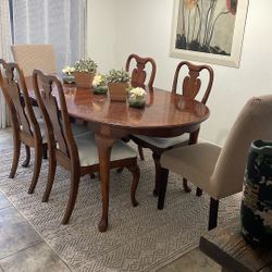 Dining Table Set Six Chairs