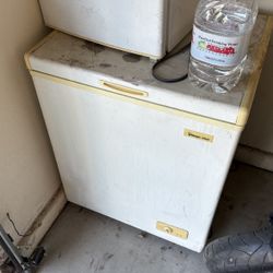 One Freezer And One Mini Fridge 