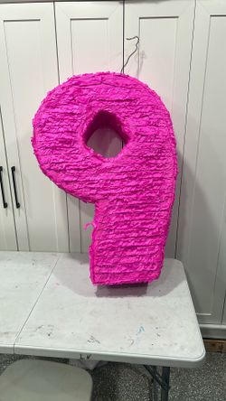 Number 9 Piñata Pink