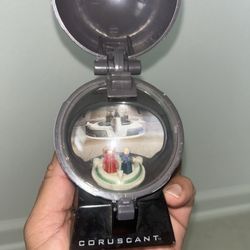 Star Wars Mini Planet Coruscant Mechanical Globe Toy 1999 VTG Hasbro Palpatine Amidala B9