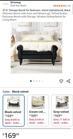 Orirsnug Teal Velvet Tufted Storage Ottoman Bench