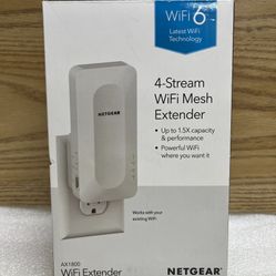 NETGEAR - AX1800 WiFi 6 Mesh Range Extender and Signal Booster Wall-Plug 1.8Gbps