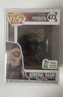 Funko Pop! Gears of War General RAAM #473 ECCC Exclusive Limited Sticker W/ Protector