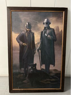 Daft Punk Starboy Painting Warren Fu Signed Canvas Print 191/500 Rare