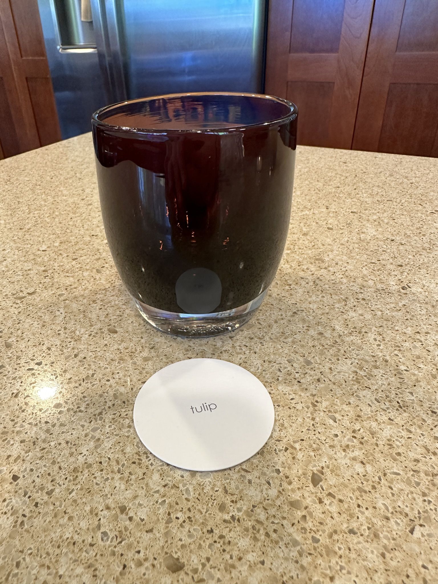 Glassybaby Tulip Purple Luster Candle Holder