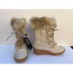 Brilliant Polartec Faux Fur Winter Boots Size 6.5 Wide Waterproof