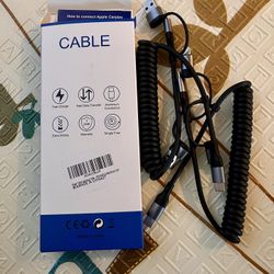 Lightning Cable [2Pack 4FT] 4 in 1 Multi Charging Cable 60W for iPhone 15/14/13/12/11 Pro Max/XS MAX/XR/XS/X/8/7/6 Plus/iPad/AirPods/MacBook/CarPlay