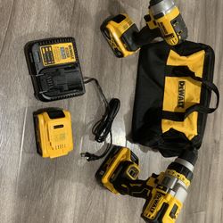 1/2 Hammer Drill Flexvolt 3/8 Impact Wrench With Battery And Charger