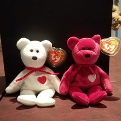 Ty Valentina and Valentino Beanie Babies