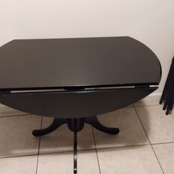 Black Folding Kitchen Table 