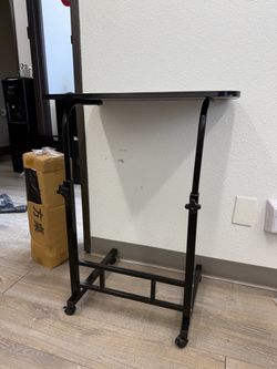 Adjustable Overbed Bedside Table with Wheels (40x60cm)