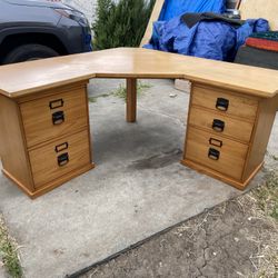 Pottery Barn Bedford Desk Rustic Wood