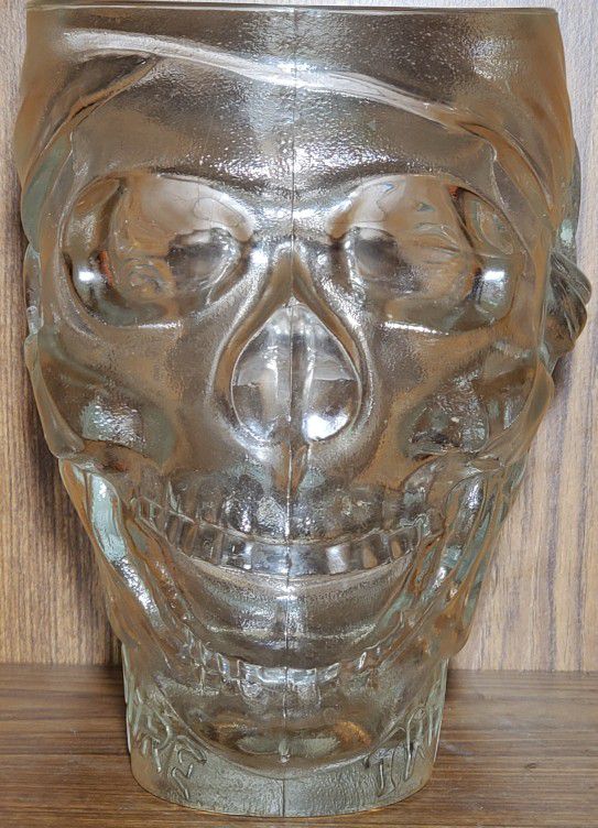 Treasure Island Casino Glass Pirate Skull Mug Las Vegas Luminarc USA Cup 32 oz