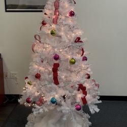 6ft White Christmas Tree $40